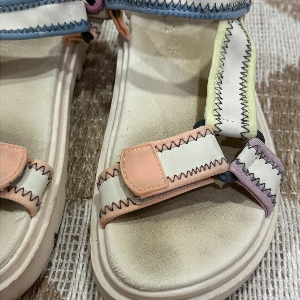 Zara Technical sandals pastel strappy adjustable girls